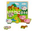 Puzzle dźwiękowe Farma -  zwierzęta z farmy Lelin