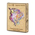 Puzzle drewniane tęczowy jednorożec