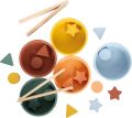 Drewniane miseczki do sortowania Montessori