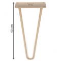 Noga do mebli hairpin DP40 cm Złoto pastelowe