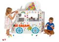 Food Truck - tekturowy pojazd do pokolorowania