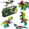 Clixo, zestaw klocków magnetycznych z motywem DINO, 36 elementów