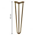 Metalowa noga loftowa do mebli TL40 cm Stare złoto