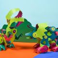 Clixo, zestaw klocków magnetycznych z motywem DINO, 36 elementów