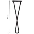 Metalowa noga do mebli kręcona DX40 cm czarna