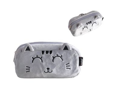 Pluszowy piórnik szary kot Cat lovers
