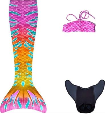Syreni ogon - monopłetwa do pływania Malibu  Aquaris + bikini
