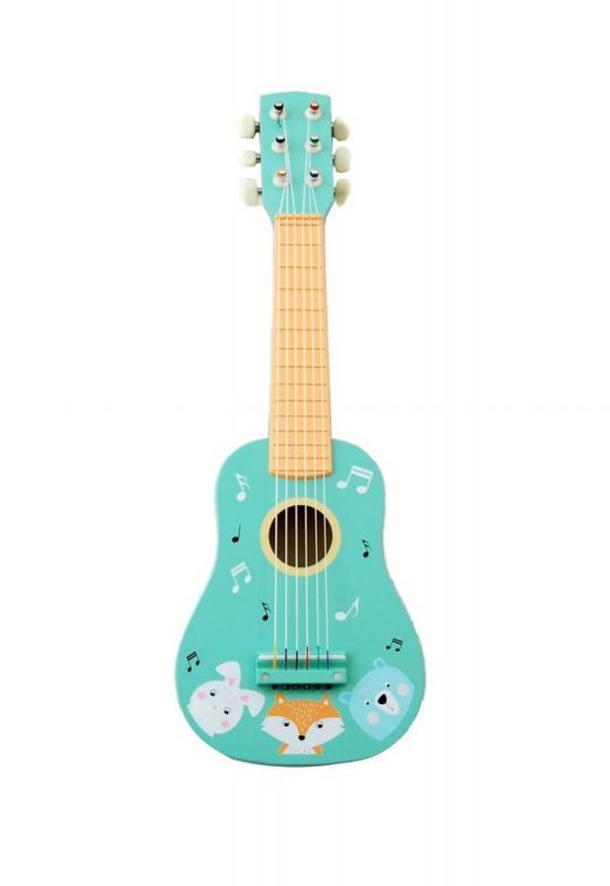Gitara drewniana zwierzaki POD ERLI