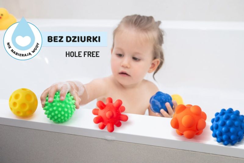 Piłki Sensorki - 5 piłeczek bez dziurek