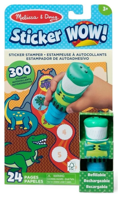 Sticker WOW! Stempelek z naklejkami dinozaury