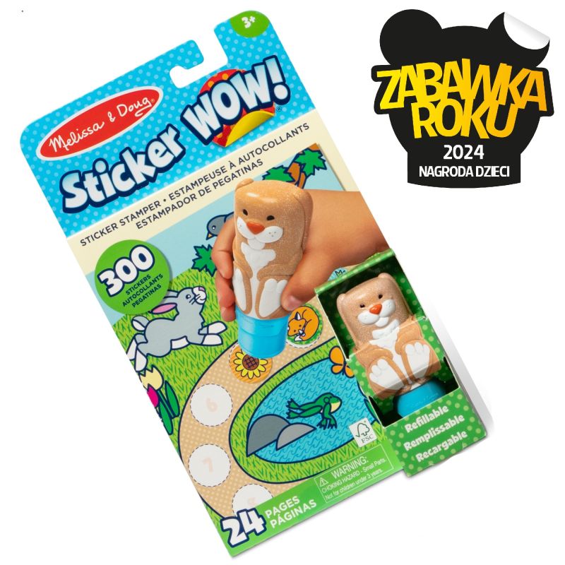 Sticker WOW! Stempelek z naklejkami - Króliczek