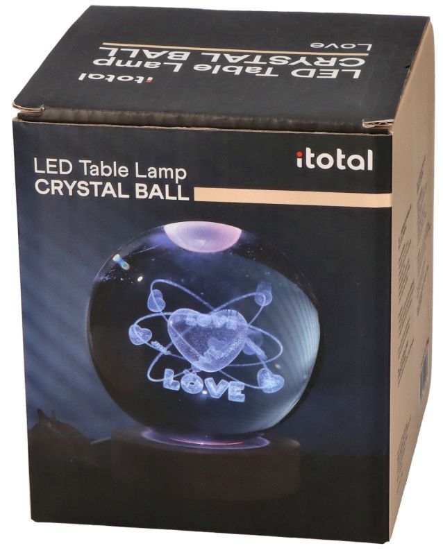 Lampka kryształowa kula Love 8 cm