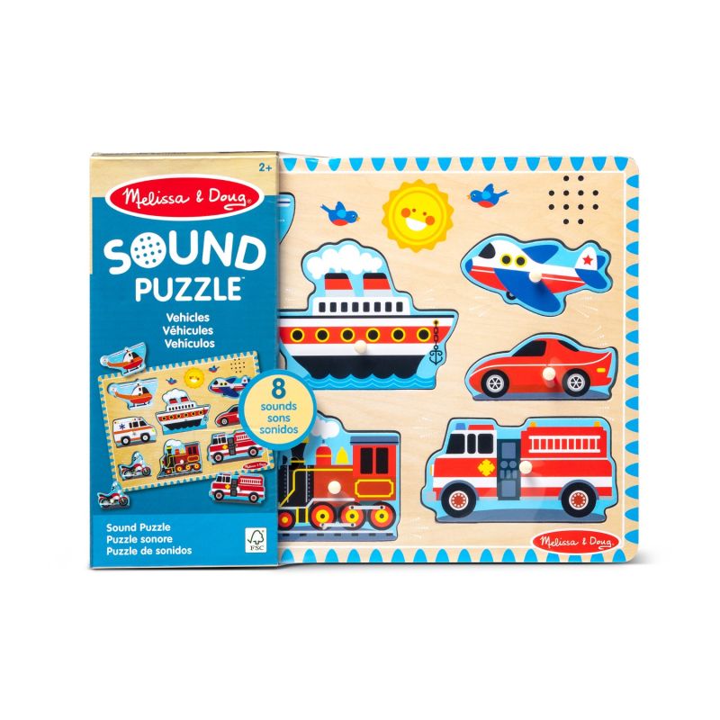 Układanka dźwiękowa - Pojazdy - puzzle muzyczne