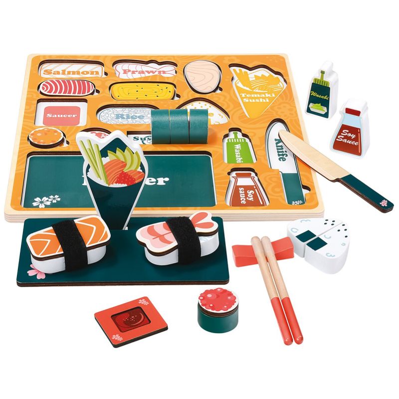 Drewniane Sushi - puzzle 3D