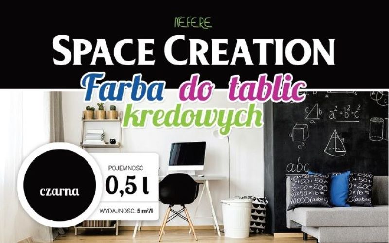 Farba tablicowa CZARNA Space Creation 0,5l