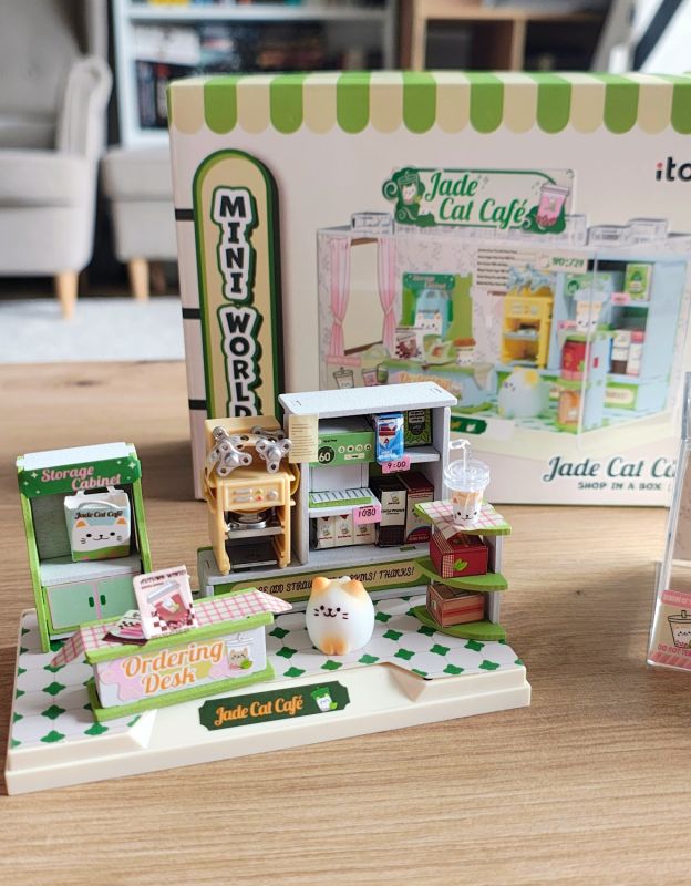Kocia kawiarnia miniatura sklepu DIY Mini World