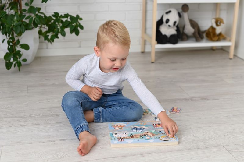 Puzzle dźwiękowe Pojazdy