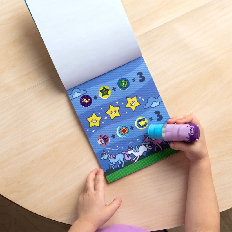 Sticker WOW! Stempelek z naklejkami fioletowy jednorożec