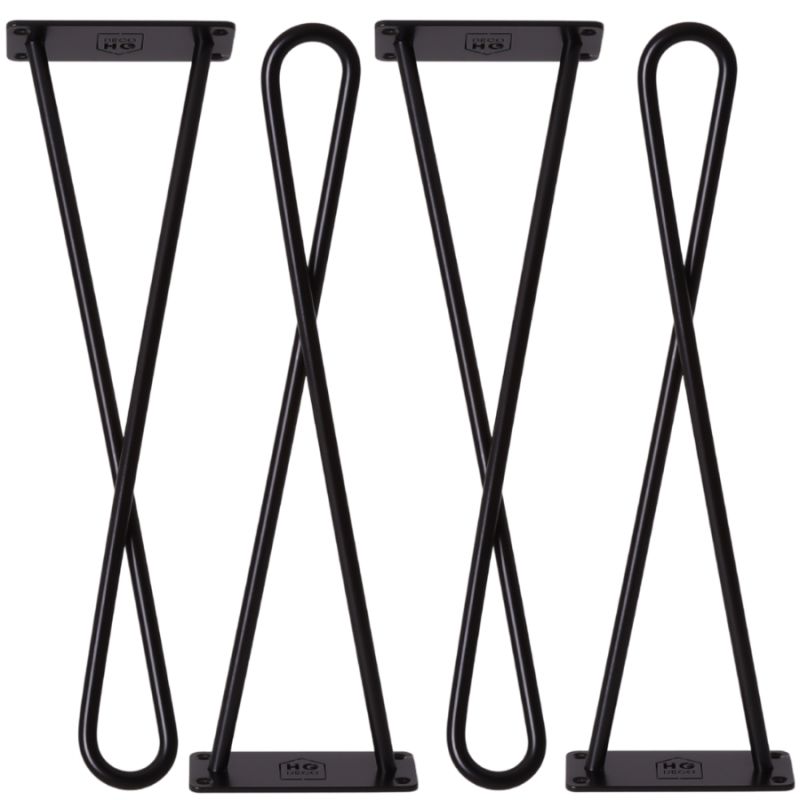 Metalowa noga do mebli kręcona DX50 cm czarna