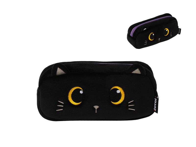 Pluszowy piórnik czarny kot Cat lovers