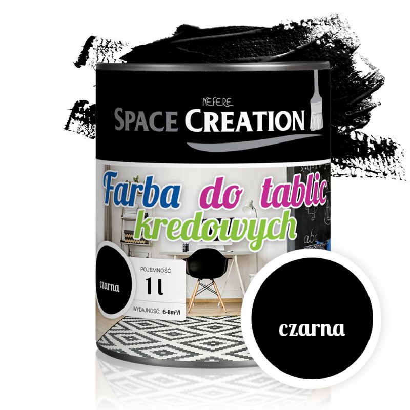 Farba tablicowa CZARNA Space Creation 1 litr