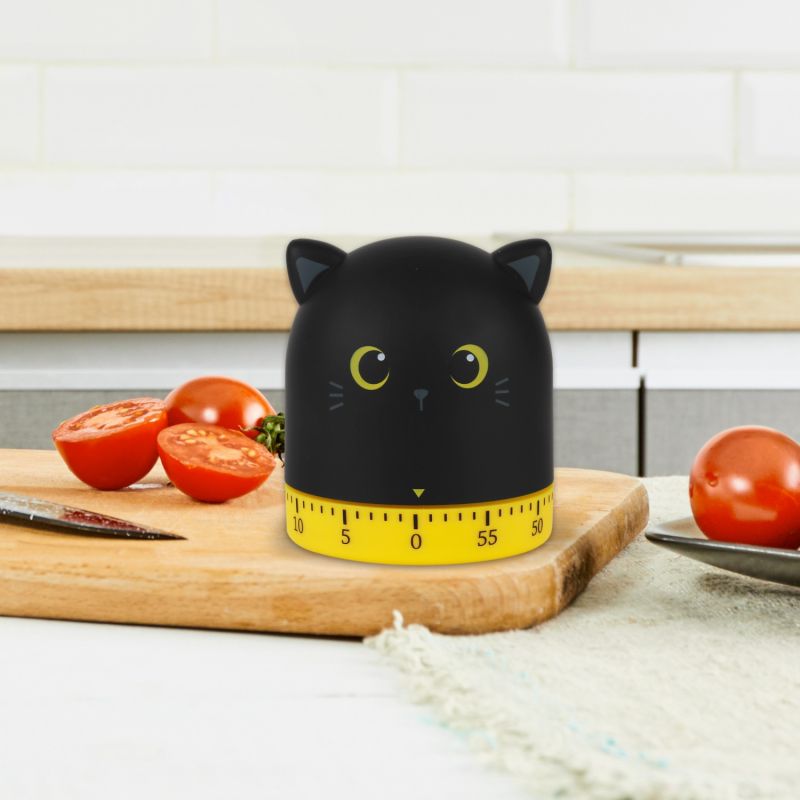 Minutnik Kuchenny - czarny kotek
