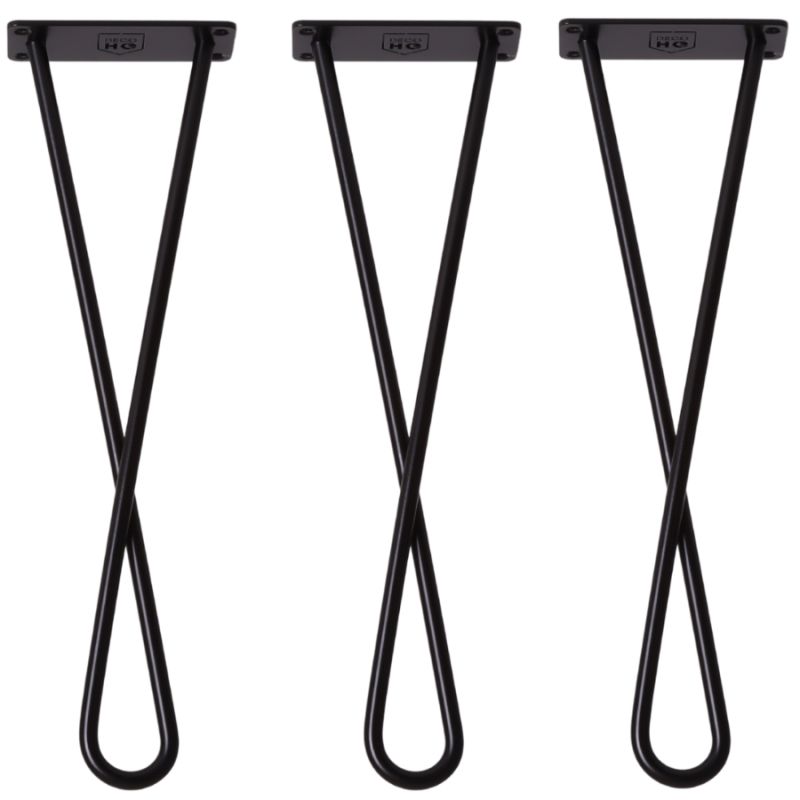 Metalowa noga do mebli kręcona DX50 cm czarna