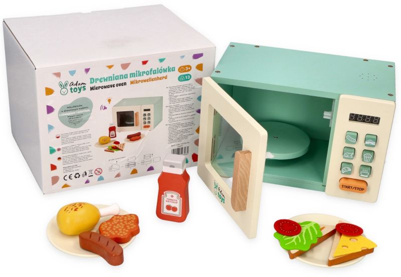 Mikrofalówka drewniana Adam Toys interaktywna